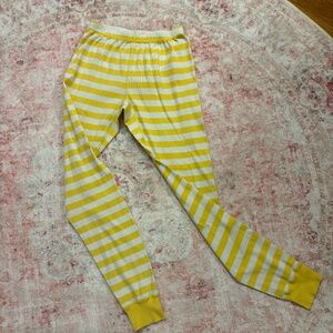 Hanna Andersson Yellow And White Striped Pajama Pants Size XS